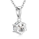 Moissanite Pendant Classical 6 Prongs 12 Color 925 Sterling Sliver Fine Jewelry Necklace Lady Birth Stones Wedding Gift Jewel