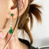 Custom Earrings Lab Grown Gemstones Pear Shape 925 Silver Anniversary Birthday Gift Hypoallergenic No Fade Factory Outlet Charm