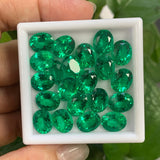 Multi-Size 0.16-3.29CT Oval Colombian Lab-Grown Emeralds Exquisite And Brilliant DIY Jewelry Available Ideal As A Gift