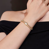 Single Row Double Row Triple Row Moissanite Cuban Link Bracelet 925 Silver Round Cut D Color Suitable for Women Man  Engagement