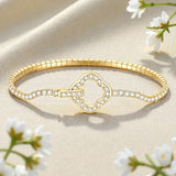 Moissanite Round Cut Multi Style Lock Design Bracelet Premium Radiant Jewelry Versatile Lock Trendy Bracelet Popular Gift Idea