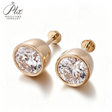 925 Sterling Silver Fine Jewelry Hoop Earrings Set 0.5ct 1ct 2ct Round Lab Grown Diamond Hypoallergenic Custom Brand Earrings Factory Direct Daily Match Ideal Gift