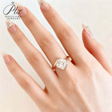 Asscher Cut Moissanite Ring 1-3ct White Gold Yellow Gold Art Deco Style Engagement Ring Wedding Gift for Women