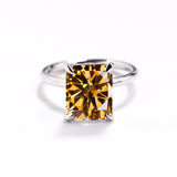 Ruby/Sapphire/ZambiaMoissanite Plated 11-Color Radiant-Cut Ring Classic Ladies' Jewelry Holiday Gift Anti-Allergic