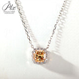 Holycome Pendant 925 Silver 38cm-42cm  Moissanite VVS1 Engagement Pendant Necklace for Women Anniversary Gift