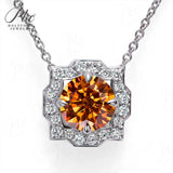 Moissanite 1ct Multicolor Classic Herry Necklace Pendant 925 Sterling Sliver Wedding/Birthday Jewely With Certificates Charms