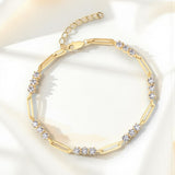 Moissanite Bracelet 3.0mm Round Cut D Color 925 Sterling Silver Birthday Anniversary Gift Charms Pass Diamond Tester 16+3cm