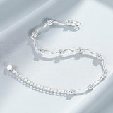 Moissanite Curve Wave Bracelet Adjustable Chain Chic Women’s Jewelry Subtle Sparkle Minimal Design Everyday Wear