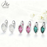 1CT Marquise Earrings D Color Moissanite/Ruby/Colombian 10k 14k S925 Plated Gold Ear Stud for Woman Engagement Christmas Party