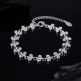 925 Sterling Silver Exquisite Letter Bracelet with 1-1.2mm Moissanite D color clarity ideal as a gift for festival celebration