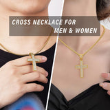 Dazzling Moissanite Hip-hop Cross Necklace - Hypoallergenic Choice for Easter Gifting to Family For Both Men and Women