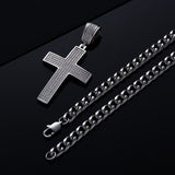 Dazzling Moissanite Hip-hop Cross Necklace - Hypoallergenic Choice for Easter Gifting to Family For Both Men and Women