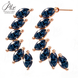 Earrings with 2.4CT D Color Marquise Cut Moissanite 925 Silver Plated White Yellow Rose Gold Ear Stud Women Fashion Daily Jewely