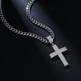 Dazzling Moissanite Hip-hop Cross Necklace - Hypoallergenic Choice for Easter Gifting to Family For Both Men and Women
