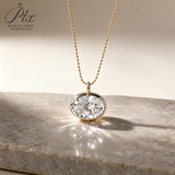 Lab Grown Diamond Necklace 10K4K/18K Gold Pear/Round Shape DEF Color Pendant Hypoallergenic Direct from Factory Daily Office Wear Perfect Gift