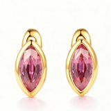 1CT Marquise Earrings D Color Moissanite/Ruby/Colombian 10k 14k S925 Plated Gold Ear Stud for Woman Engagement Christmas Party