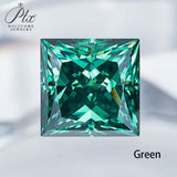 Moissanite Stone Moissanite Stone 0.35ct-5ct Colorful VVS1 Princess Shape Excellent Beads For Women's Jewelery Diamond Ring
