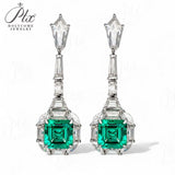 Custom Earrings 100% Real 925 Sterling Silver Lab Sapphire Columbia Ruby 10K/14K/18K Gold Fine Jewelry Wedding Gifts for Women