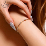 Moissanite Bracelet 3.0mm Round Cut D Color 925 Sterling Silver Birthday Anniversary Gift Charms Pass Diamond Tester 16+3cm
