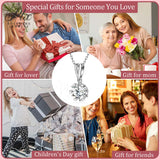 Moissanite Necklace Snowflake Pendant Multicolor Round Cut 925 Sterling Silver 1ct  For Women Wedding Bridal Fine Jewelry Charms