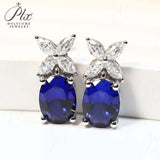 Moissanite Earrings Emerald/Ruby/Sapphire Styles 925 Silver Gift-Ready Hypoallergenic Fade-Resistant Factory-Direct Women Only