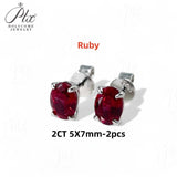 2-8CT Oval Moissanite Earrings for Women Solid 925 Sterling Silver Lab grown Gemstone Screw Back Design Hypoallergenic