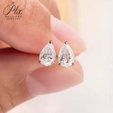 D Color Moissanite Pear Shape Moissanite Stud Screw Back Earring Jewelry 100% 925 Sterling Silver For Women Gift