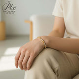 1mm Double-Row Round D-Color Moissanite Tennis Bracelet S925 Silver Plated With Yellow Gold First Choice For Gifting