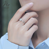 Classic Six Claw Settings Round Moissanite Adjustable Solitaire Ring Women Only Gifts For Festivals And Anniversaries