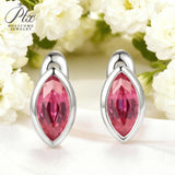 1CT Marquise Earrings D Color Moissanite/Ruby/Colombian 10k 14k S925 Plated Gold Ear Stud for Woman Engagement Christmas Party