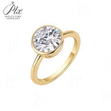 3ct Moissanite Round Stone Ring D White S925 White Gold Yellow Gold Rose Gold Classic Luxury Women Jewelry Daily Fashion