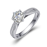 6 Prong Setting Round Moissanite Starlight Queen Pavé Ring