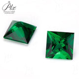 Hypoallergenic DIY Jewelry Loose Multi-Size Princess-Cut Zambian Emeralds Are Perfect And They Can Also Be Packaged As Christmas Gifts