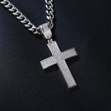 Dazzling Moissanite Hip-hop Cross Necklace - Hypoallergenic Choice for Easter Gifting to Family For Both Men and Women