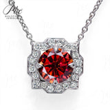 Moissanite 1ct Multicolor Classic Herry Necklace Pendant 925 Sterling Sliver Wedding/Birthday Jewely With Certificates Charms