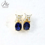 Moissanite Earrings Emerald/Ruby/Sapphire Styles 925 Silver Gift-Ready Hypoallergenic Fade-Resistant Factory-Direct Women Only