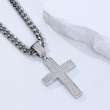 Dazzling Moissanite Hip-hop Cross Necklace - Hypoallergenic Choice for Easter Gifting to Family For Both Men and Women