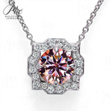 Moissanite 1ct Multicolor Classic Herry Necklace Pendant 925 Sterling Sliver Wedding/Birthday Jewely With Certificates Charms