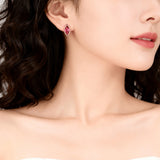 1CT Marquise Earrings D Color Moissanite/Ruby/Colombian 10k 14k S925 Plated Gold Ear Stud for Woman Engagement Christmas Party