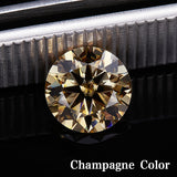 Lab Grown Moissanite Diamond Primary Color VVS1 Clarity Round Shape Brilliant Cut Beads Advanced Jewelry Making Materials