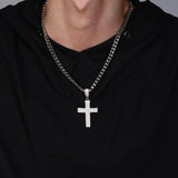 Dazzling Moissanite Hip-hop Cross Necklace - Hypoallergenic Choice for Easter Gifting to Family For Both Men and Women