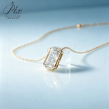 IGI Certificate Lab Grown Diamond Necklace 10K/14K/18K Gold Radiant Shape 1/2ct D Color Pendant Hypoallergenic Direct from Factory Daily & Office Wear Perfect Gift