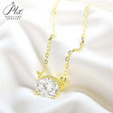 1-3CT Moissanite Necklaces Pendant Women Girls Birthday&Christmas Gift Chain Jewelry 925 Sterling Silver GRA