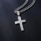 Dazzling Moissanite Hip-hop Cross Necklace - Hypoallergenic Choice for Easter Gifting to Family For Both Men and Women
