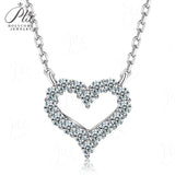 925 Sterling Silver D Color Heart Moissanite Stone Necklace Diamond  Clarity for Women Jewelry Pendant