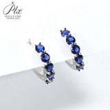 1CT Customize Earrings Moissanite Lab Grown Emerald/Ruby/Sapphire 925 Silver Hypoallergenic Factory Direct Sales for Women Gift