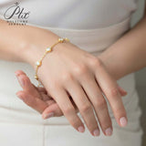 Moissanite Bracelet with 2.4CT D White/Black/Vivid Blue/Green Round Moissanite 925 Silver Plated Gold Women Man Party Gift Daily