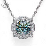 Moissanite 1ct Multicolor Classic Herry Necklace Pendant 925 Sterling Sliver Wedding/Birthday Jewely With Certificates Charms