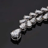 Pear Cut Engagement Moisssanite Tennis Necklace 925 Sterling Silver Jewelry Lady‘s Moisssanite Diamond Chain for Women