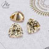 Lab Grown Loose Moissanite Diamond Wholesale Multicolor Trillion Shape VVS1 Clarity for Gemstone Making GRA Certificate Beads